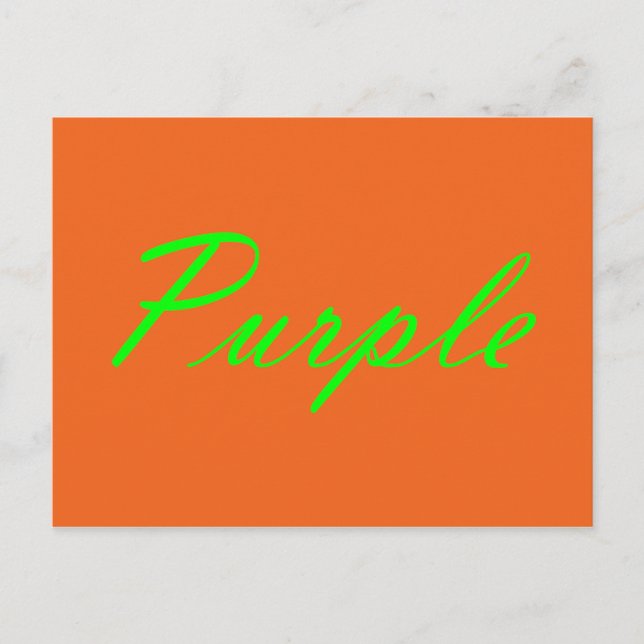 Cartão Postal Roxo (Frente)