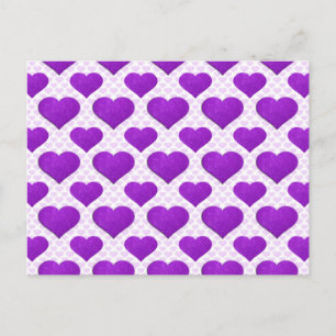 Cartão Postal Roxo básico do coração do brilho 1