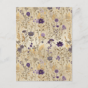 Cartão Postal Roxo de Chiyogami