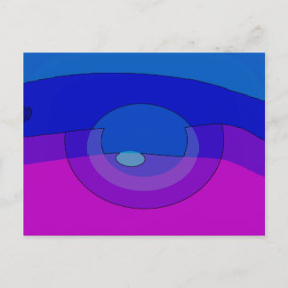 Cartão Postal Roxo E Azul Abstrato 1007
