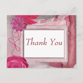 Cartão Postal Roxo Obrigado Russo