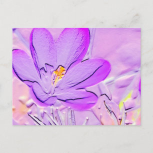 Cartão Postal Roxo-roxo em relevo