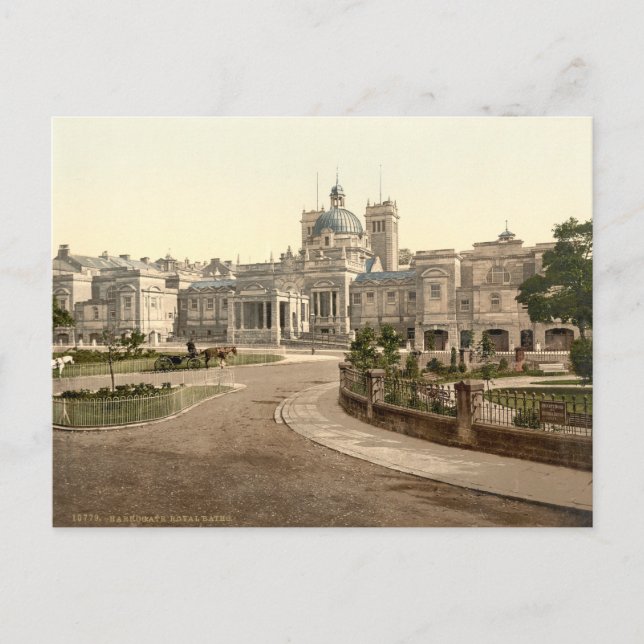 Cartão Postal Royal Baths, Harrogate, Yorkshire, Inglaterra (Frente)