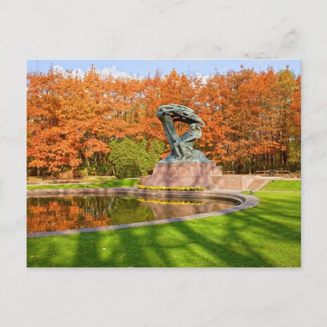 Cartão Postal Royal Baths Park em Varsóvia (Frente)