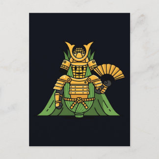Cartão Postal Royal Golden Corn Samurai Commander Illustration