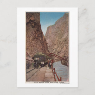 Cartão Postal Royal Gorge, CO - Vista da ponte de suspensão