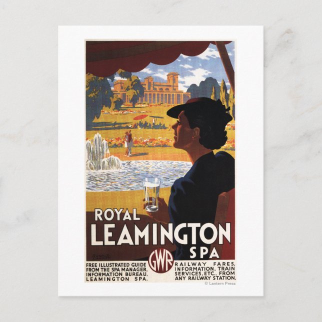 Cartão Postal Royal Spa, Bebendo de Poster de água para mulheres (Frente)