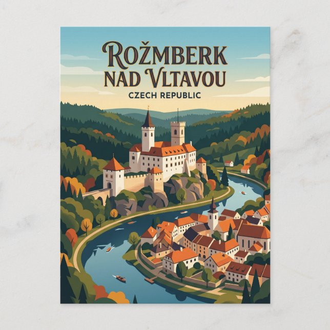 Cartão Postal Rožmberk nad Vltavou República Tcheca (Frente)