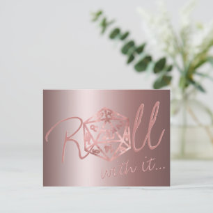 Cartão Postal RPG Luxe   Mauve Fantasy Jogador de Mesa Reagendar