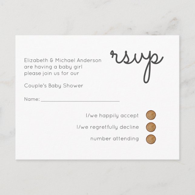 cartão postal rsvp (Frente)