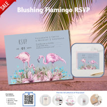 RSVP - Casamento de Praia Tropical do Blushing Fla