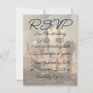 Cartão Postal RSVP com pintura 'A Cairo Bazaar'