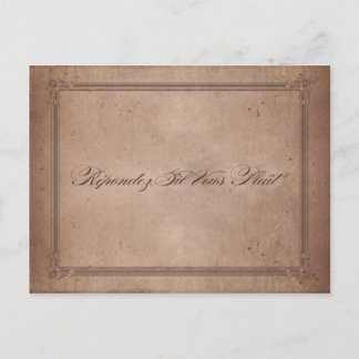 Cartão postal RSVP de Casamento de Cacau Russo pos