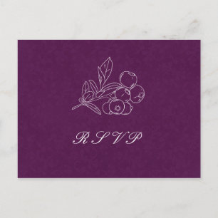 Cartão Postal RSVP de Casamento Elegante de Arte de Linha de Dam