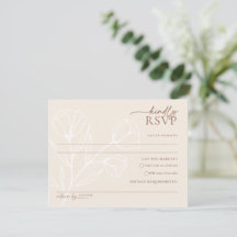 Cartão postal RSVP de Casamento Minimalista PEYTON