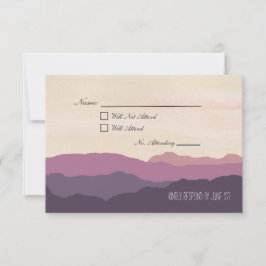 Cartão postal RSVP de Casamento "Montanha" 3,5"x5"