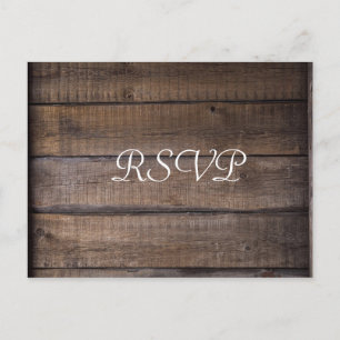 Cartão postal RSVP de Casamento Russo Moderno Sim