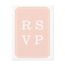 Cartão postal RSVP de Casamento Simples Elegante