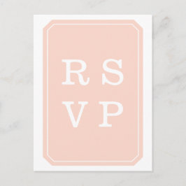 Cartão postal RSVP de Casamento Simples Elegante