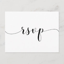 Cartão Postal RSVP de Casamentos Legais a Preto e Branco
