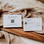 Cartão postal RSVP de Código QR Minimalista Simple<br><div class="desc">Crie sua própria placa de RSVP on-line personalizada e minimalista personalizada. Basta inserir sua data rsvp e o Código QR. Para fazer alterações avançadas,  selecione a opção "Clique para personalizar mais" em Personalizar este modelo.</div>