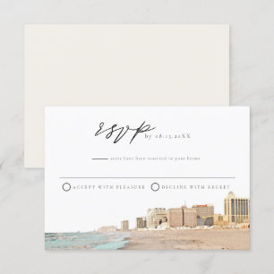 Cartão postal RSVP de Cores Aquáticas da CIDADE 
