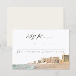 Cartão postal RSVP de Cores Aquáticas da CIDADE AT