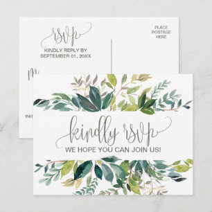 Cartão-postal RSVP de Escolha do Menu de Pasta