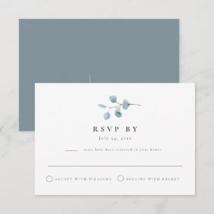 Cartão postal RSVP de Eucalyptus Greenery Rustic