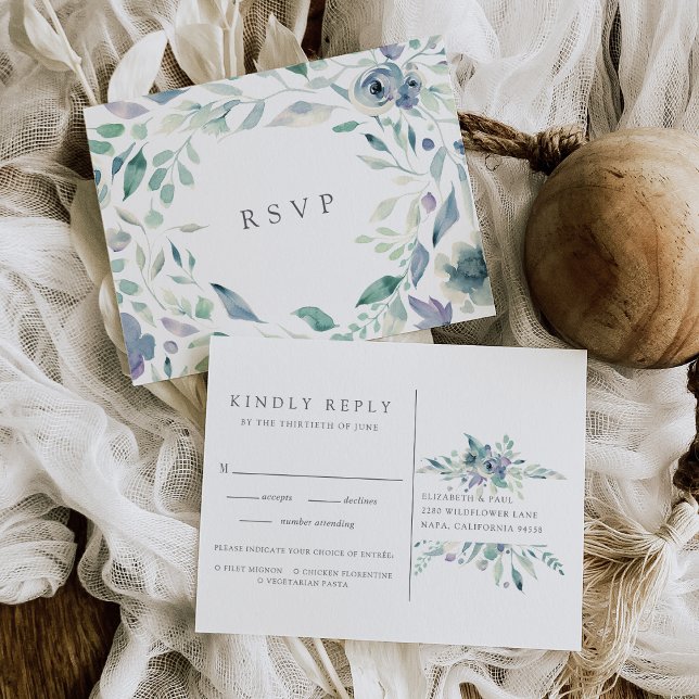 Cartão postal RSVP de Montanha com opção de refeiç (Criador carregado)