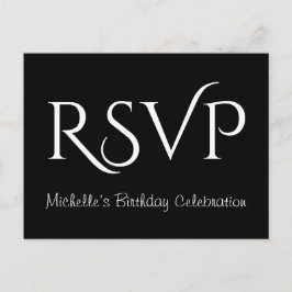 Cartão postal "RSVP" de rico e glamouroso