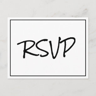 Cartão postal RSVP de Script de Boho
