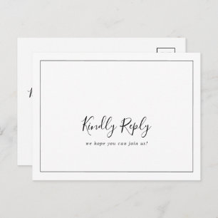 Cartão postal RSVP de Solicitação de Música Minima