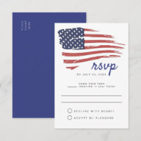 Cartão postal RSVP do Partido de Bandeira American