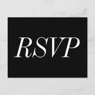 Cartão postal "RSVP" elegante e luxuoso