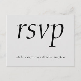 Cartão Postal "rsvp" Elegante e Respeitável