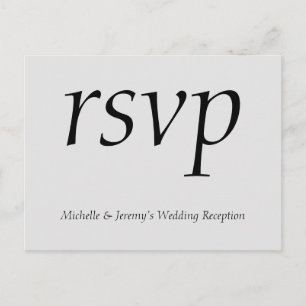 Cartão Postal "rsvp" Elegante e Respeitável