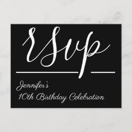 Cartão postal "rsvp" glamouroso