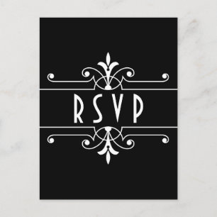 Cartão postal RSVP Ornamental de Rico Ebony