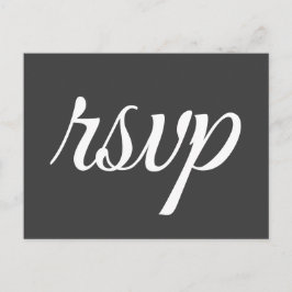 Cartão postal "rsvp" tradicional e elegante