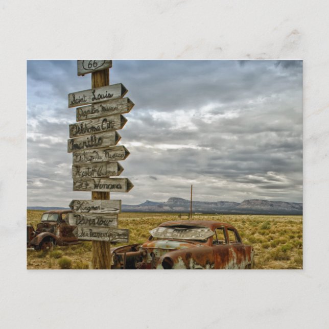 Cartão Postal RT 66 Deserto de Arizona (Frente)