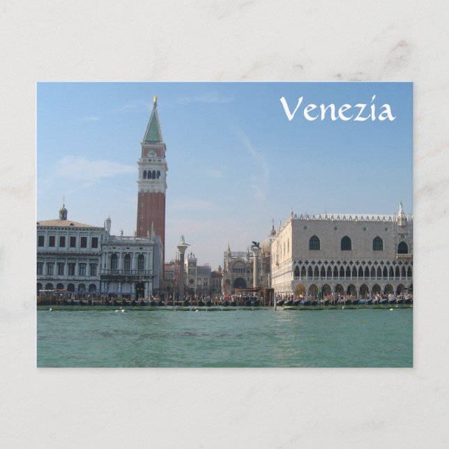 Cartão Postal Rua. A Praça de Mark do Grande Canal (Frente)