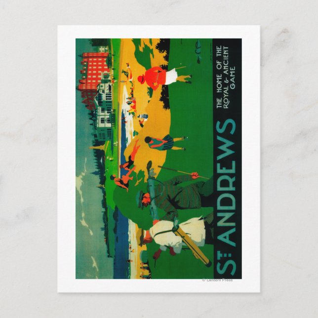 Cartão Postal Rua Andrews Vintage PosterEuropa (Frente)