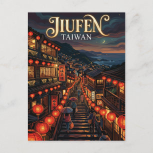 Cartão Postal Rua Antiga de Jiufen Taiwan