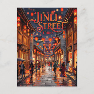 Cartão Postal Rua Antiga Jinli China