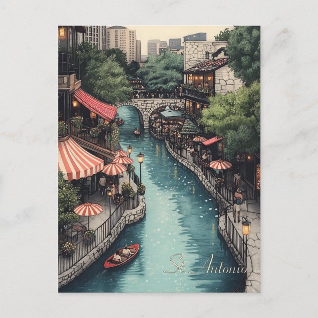 Cartão Postal Rua Antonio Texas Viagem (Frente)