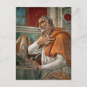 Cartão Postal Rua. Augustine em sua Célula, c.1480