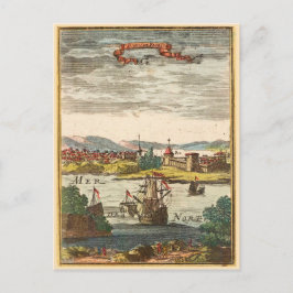 Cartão Postal Rua. Augustine Florida Antique 1686 Engrave