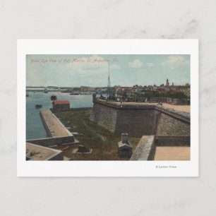 Cartão Postal Rua, Augustine, Flórida - Áreas de Ft. Marion