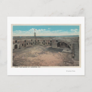 Cartão Postal Rua, Augustine, Flórida, Olho de Pássaro de Ft. Ma